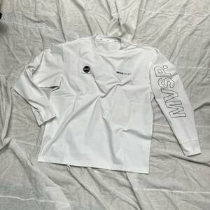 新品未使用品 ★DESCENTE デサント★男性 XO(3L)サイズ 『SUNSCREEN TOUGH スリーブロゴ ロングスリーブシャツ』 長袖Tシャツ DMMXJB52/WH