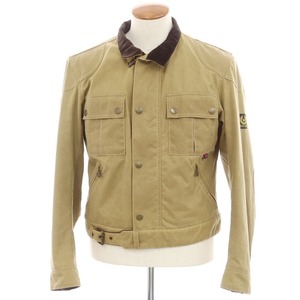 【中古】ベルスタッフ BELSTAFF オイルドコットン スタンドカラー ワークジャケット ベージュ【サイズM】