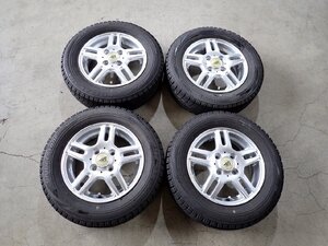 YS14347【送料無料155/70R13】バモス ミライース等 中古スタッドレスセット ブリヂストン VRX★13×4J 100/4H ET42★