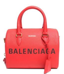 バレンシアガ 2wayレザーミニボストンバッグ ゴールド金具 VILLE BOWLING S レディース BALENCIAGA