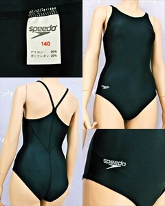 PY3-755◇//speedo/スピード♪レーサーバック*ブラック*シンプル*140サイズ*レディース競泳水着※一番安価な送料はゆうパケットなら210円♪