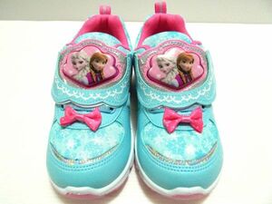 《特売セール!!》台湾★即決♪ 正規品!! ディズニー アナと雪の女王 スニーカー・靴 水色 (FR456) 19.0cm♪