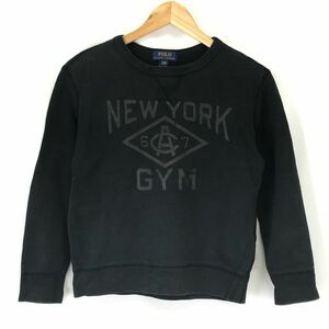 ラルフローレン/POLO RALPH LAUREN★NEW YORK GYMプリント/スウェットトレーナー【キッズ140/黒/black】Tops◆BH507