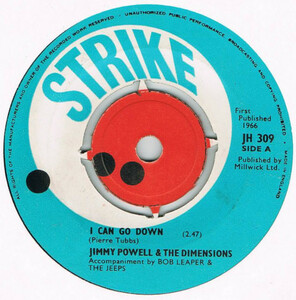 ●JIMMY POWELL AND THE DIMENSIONS / I CAN GO DOWN / LOVE ME RIGHT [UK 45 ORIGINAL 7inch シングル MOD R&B 試聴]