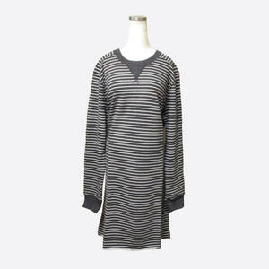 ★SALE★Abercrombie & Fitch/アバクロ★ボーダースウェットワンピース (Dark Grey/XL)