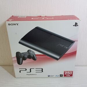 み868【送100】1円～ 通電確認済 SONY プレイステーション3 PS3 本体 CECH-4000B チャコールブラック 250GB コントローラー 周辺機器 箱有