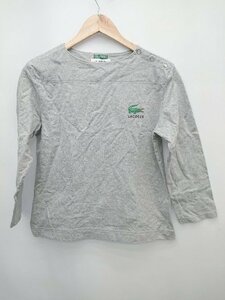 ◇ LACOSTE ラコステ シンプル ワンポイントロゴ 八分袖 Tシャツ カットソー サイズ36 グレー レディース P
