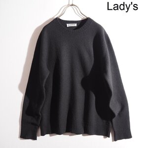 P1459P　▼JIL SANDER ジルサンダー▼　21AW クルーネック 圧縮 ウールニット ブラック 36 オーバーサイズ / JSCU752053 黒 秋冬 rb mks