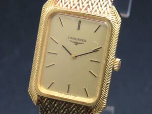 1円～! 稼動品★正規品 LONGINES ロンジン レクタンギュラー GP SS 手巻き Cal.528 シャンパンダイヤル メンズ腕時計 SSCLG2977