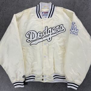 Majestic Dodgers マジェスティック ドジャース ドヂャース スタジャン スタジアムジャンパー 内側キルティング ワッペン 刺繍 メンズ L