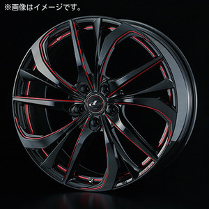 【個人宅発送可能】ウエッズ Weds 17×7.0J +47 5穴 PCD100 BK/SC(RED) ホイール 1本 LEONIS TE レオニス・ティーイー (38764)