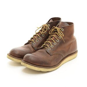 ◆514164 RED WING レッドウィング ◆ワークブーツ クラシックラウンド 9111 サイズ9D/27.0cm レザー メンズ USA製 ブラウン