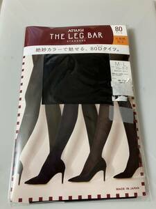 atsugi the leg bar standard 80デニール カラー タイツ ブラック 光発熱加工 アツギ tights 黒