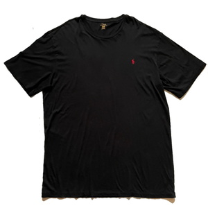 ラルフローレン RALPH LAUREN/　無地 ワンポイント/　半袖 Tシャツ/　ブラック 黒/　2XLT　大きいサイズ