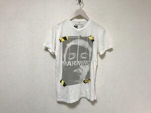 美品本物ディーゼルDIESELコットンプリントTシャツメンズビジネススーツアメカジサーフ白ホワイトXS