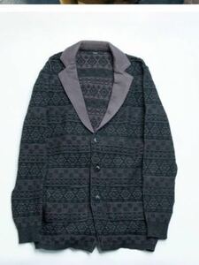 Varde77 VARIOUS PATTERNS JACQUARD KNIT COAT 宮田浩之 パトリシオ 着用　ニットジャケット