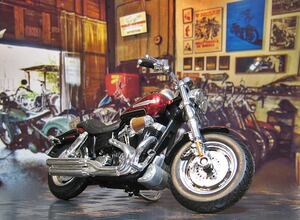 Maisto マイスト 1/18 ハーレー ダビッドソン Harley CVO Fat Bob FATBOB ツインヘッドライト ファットボブ 2009 赤/黒 スチームパンク