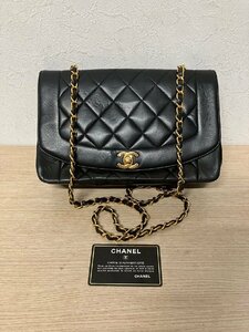 CHANEL シャネル マトラッセ ダイアナ ダイアナマトラッセ 黒 ブラック チェーンショルダーバッグ シール カード有り