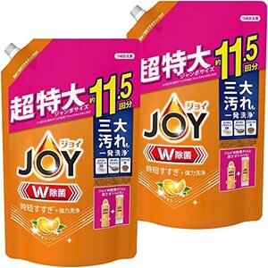 まとめ買い 大容量 ジョイ W除菌 食器用洗剤 贅沢シトラスオレンジ 詰め替え 超特大ジャンボ 1490mL ×