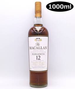 【全国送料無料】The MACALLAN 12years old ELEGANCIA SINGLE HIGHLAND SCOTCH WHISKY　40度　1000ml【マッカラン 12年 エレガンシア】】