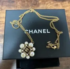 CHANEL ネックレス ゴールド パール フラワーモチーフ