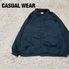 CASUAL WEAR コーチジャケット　無地　シンプル　単色　ドローコード