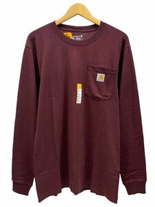 Carhartt (カーハート) Workwear LS Pocket T-Shirt ロンT 長袖Tシャツ K126 エンジ PORT S メンズ /036