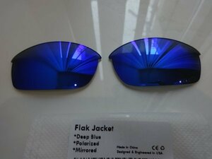 最高級グレードXELD！★オークリー フラックジャケット用 カスタム偏光レンズ DEEP BLUE Color Polarized 新品 Flak Jacket Sunglasses
