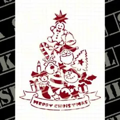 ステンシルシート　【X-13】　クリスマス　Christmas