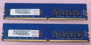 ◇v-color Hynix IC TE432G32D822K-VC *PC4-25600/DDR4-3200 ECC Unbuffered 288Pin DDR4 UDIMM 64GB(32GB x2) 動作品