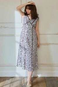 新品☆Her lip to『Lace Trimmed Floral Dress』espresso Sサイズ フローラルドレス ワンピース 小嶋陽菜 こじはる House of Herme SNIDEL