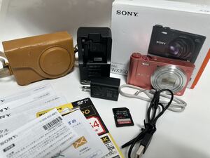 美品 SONY ソニー Cyber-shot サイバーショット DSC-WX350 コンパクトデジタルカメラ 元箱 充電器 バッテリー BC-TRX 64GB 取説付き t46