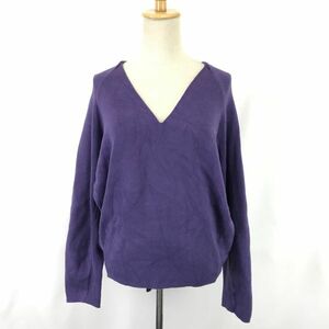 ケービーエフ/KBF★アーバンリサーチ/Vネック/長袖セーター【1/レディースS/紫/purple】ドルマンスリーブ/Tops/Shirts◆BH858