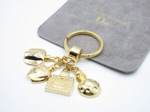 【激レア】美品★ Christian Dior キーホルダー チャーム 香水瓶 バッグ ロゴ クリスチャン ディオール ヴィンテージ アクセサリー y-y31