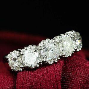 【製造大卸☆最安値】キラキラ 計 1.5ct ダイヤモンド プラチナ PT1000 リング 指輪 【鑑別書付】