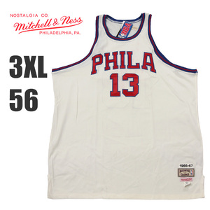 【訳あり】【新品】ミッチェル＆ネス バスケジャージ 3XL メンズ 白 MITCHELL&NESS バスケット ユニフォーム フィラデルフィア 76ers