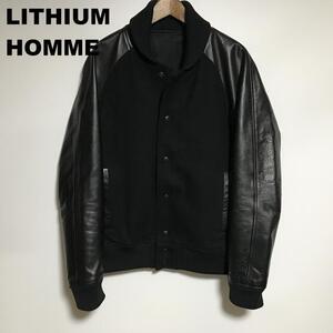 LITHIUM HOMME 　リチウムオム　スタジャン　46　Mサイズ　ブラック　芸能人愛用　人気商品　美品