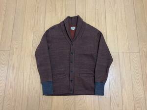 美品 DALEE’S&CO ダリーズアンドコー 30s NECK-WARM CARDIGAN size39 ブラウン スウェット カーディガン