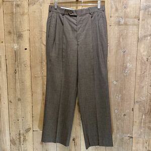 【W31 L29】 70s 80s USA製 Bachrach ビンテージ ウール ツータック スラックス アメリカ古着 パンツ ボトムス チャコール