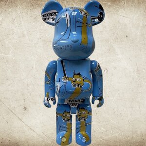 BE@RBRICK x Jean Michel Basquiat ジャン＝ミシェル・バスキア x 1000％ by MEDICOM TOY ベアブリック 置物 美品 箱なし 希少 中古