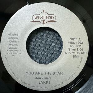 JAKKI / YOU ARE THE STAR // 7” Tom Moulton mix garage DISCO LOFT Dance classic WEST END 