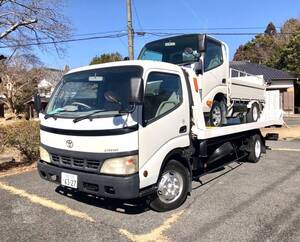 3トン積載車/極東フラトップ/セーフティーローダー/ラジコン/車両運搬車/車検R7年4月/ディーゼルTB/ダイナ/NOXPM適合/ナビ＋地デジTV/売切