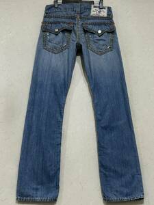 ※TRUE RELIGION トゥルーレリジョン STRAIGHT BIGT with SUPERT デニムパンツ インディゴ 未裾直 29 　 BJBD.E