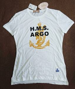 新品 Vivienne Westwood Tシャツ　白 H.M.S. ARGO ユニセックス ヴィヴィアンウエストウッド 