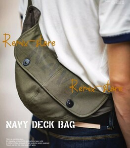 ★魅力の3way！NAVY N1 デッキ バッグ レトロクラシック アメリカン ミリタリー US NAVY 軍物 キャンプ レトロ キャンバス★771