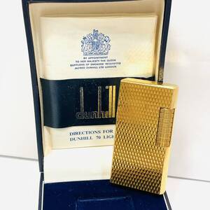 ☆激レア！早い者勝ち！極美品 dunhill ダンヒル 70 ヴィンテージ ゴールドカラー 金色 ローラー ガスライター 喫煙グッツ【B17705YM】