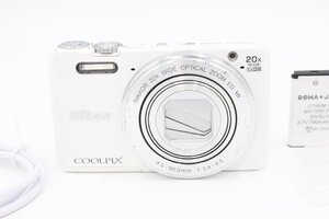 ＜＜新品バッテリー（社外品）付き！！＞＞【訳アリ並品】NIKON ニコン COOLPIX S7000 20倍ズーム 1605万画素 ホワイト #LE2024740