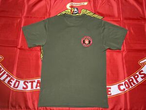 中古美品　made in USA USMC 3rd battalion 2nd marines DRI Tシャツ Sサイズ　OD