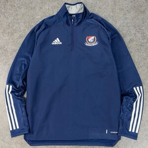 選手支給品 非売品 希少 ADIDAS サッカー Jリーグ 横浜Fマリノス マリノス 長袖 トレーニングウェア プラクティス ジャージ 背番号1 紺 L