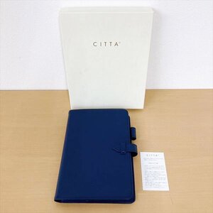 322*CITTA レザーカバー CC002 ネイビー 紺 革 手帳 カバー【未使用品】